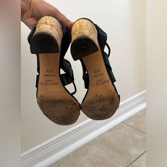 Jimmy Choo Margo Sandal Heels (black) - Picture 5 of 8